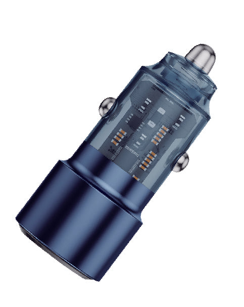 Asli Global Power Ride Pro 90w Car Charger Dual USB-C | Blue Asli Global Power Ride Pro 90w Car Charger Dual USB-C | Blue